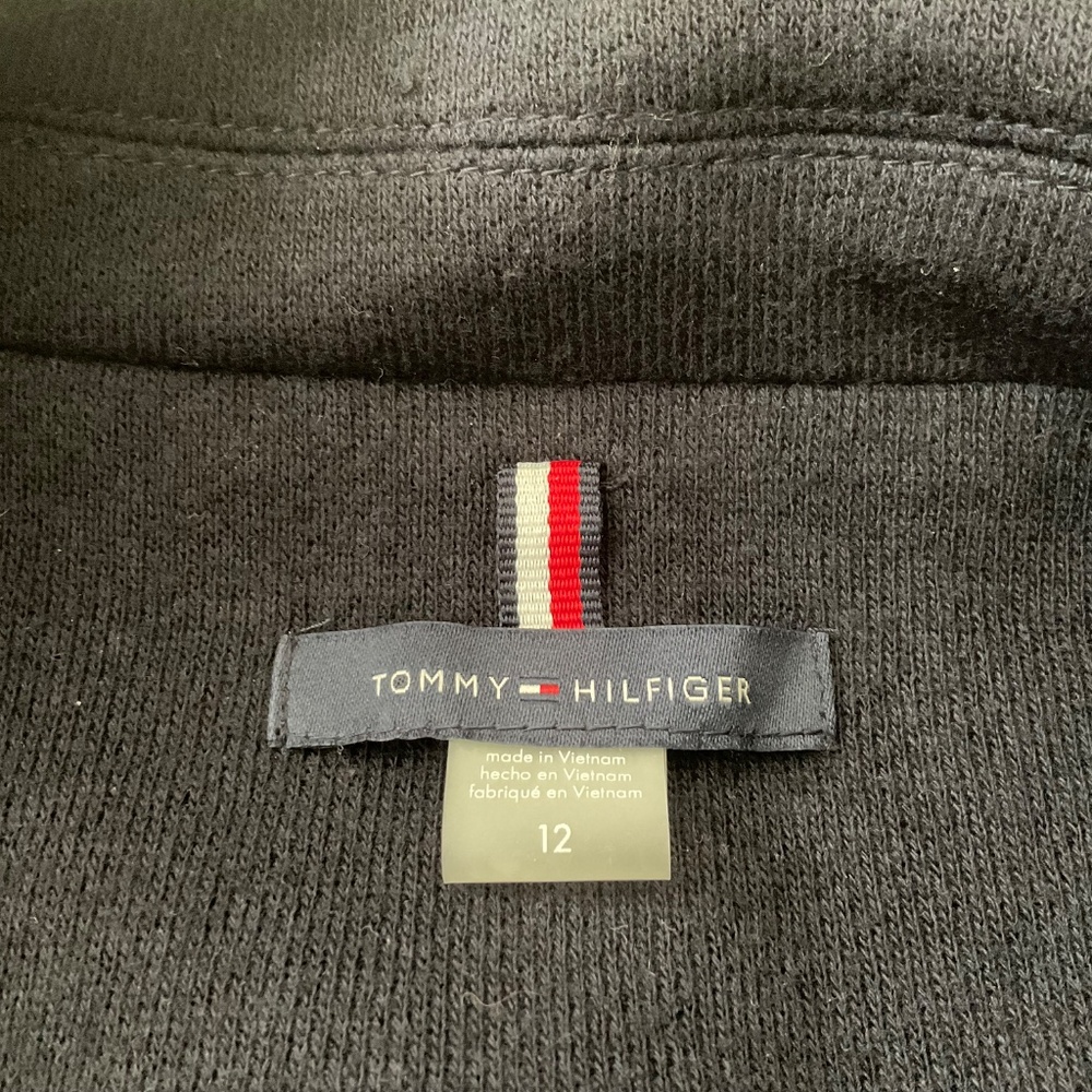 Tommy Hilfiger women jersey navy jacket size 12 - Picture 7 of 9